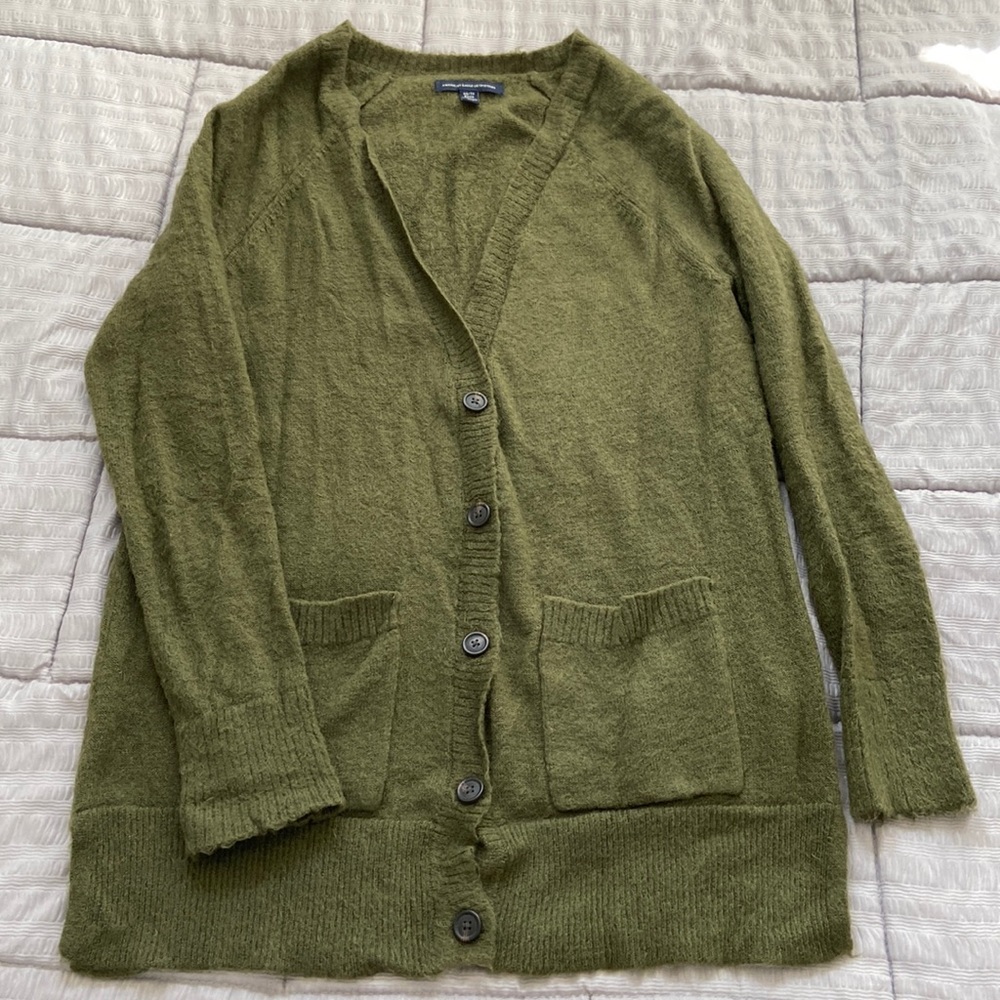 American Eagle Forest Green Cardigan